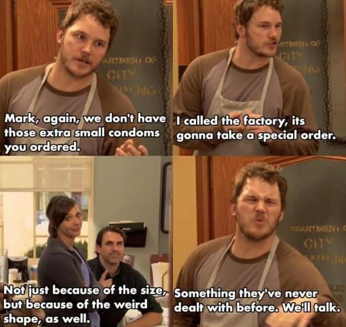 Funny scene of Andy Dwyer character from the television show, The Office.