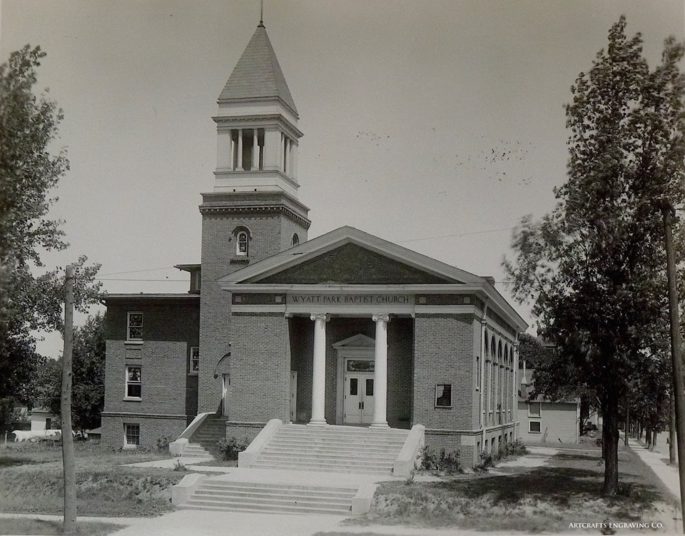 Wyatt Park Baptist Church at 28th and Mitchell. Architect ca 1910.
