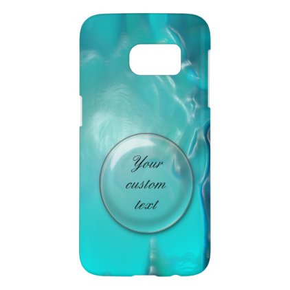 Cool Teal Blue Liquid Plastic Design 1264 Samsung Galaxy S7 Case
