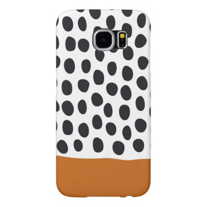 Classy Handpainted Polka Dots with Autumn Maple Samsung Galaxy S6 Case