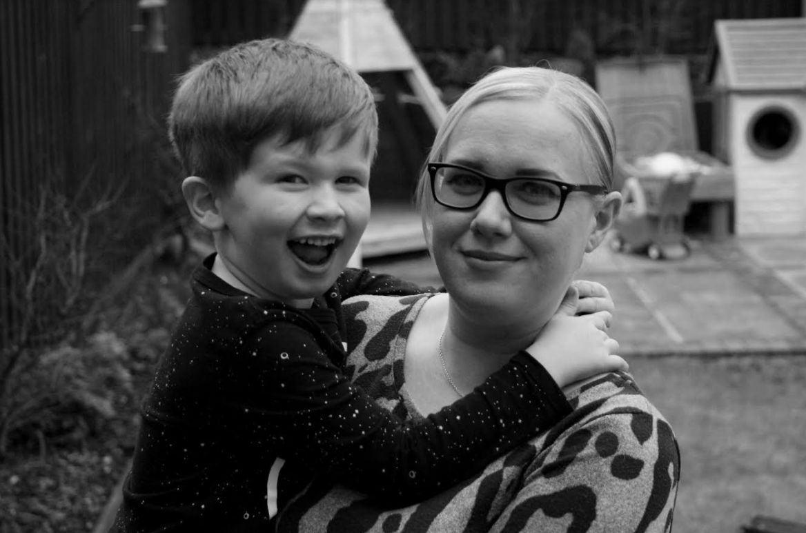 Laura Rutherford, 33, with her five-year-old son Brody.