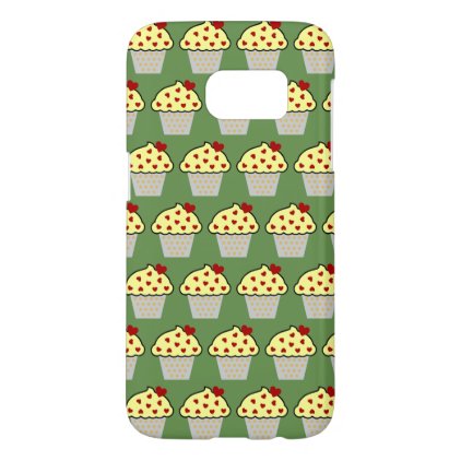 Cup Cake and Hearts Samsung Galaxy S7 Case