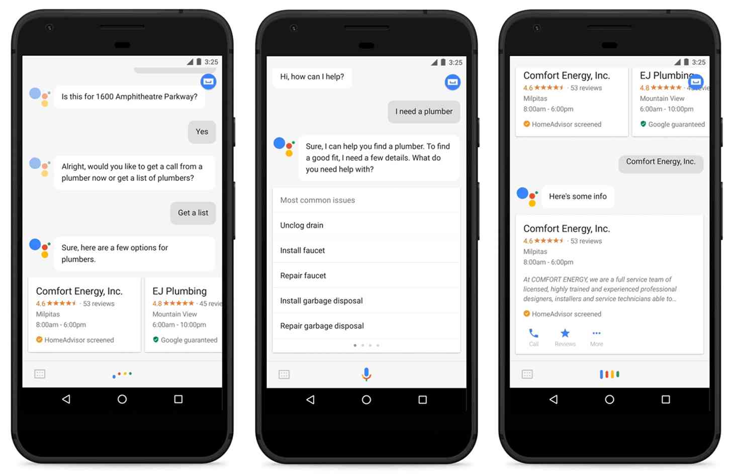 Google Assistant local home services