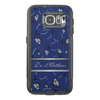 Medical, Nurse, Doctor themed stethoscopes, Name OtterBox Samsung Galaxy S6 Case