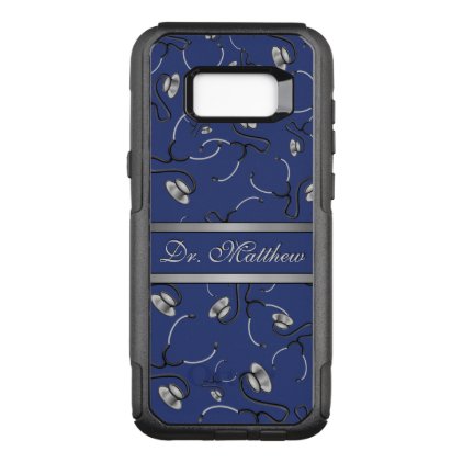 Medical, Nurse, Doctor themed stethoscopes, Name OtterBox Commuter Samsung Galaxy S8+ Case