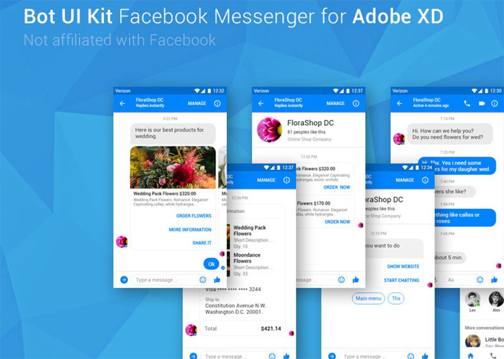 facebook messenger app gui