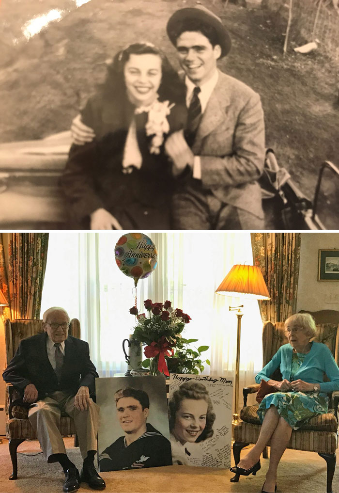 My Grandparent's 70th Anniversary Wedding Day Photo, And Today
