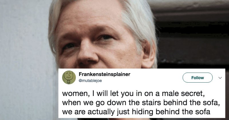 Julian Assange shares a secret for males on Twitter and ignites the rage of feminists everywhere, for sexism.