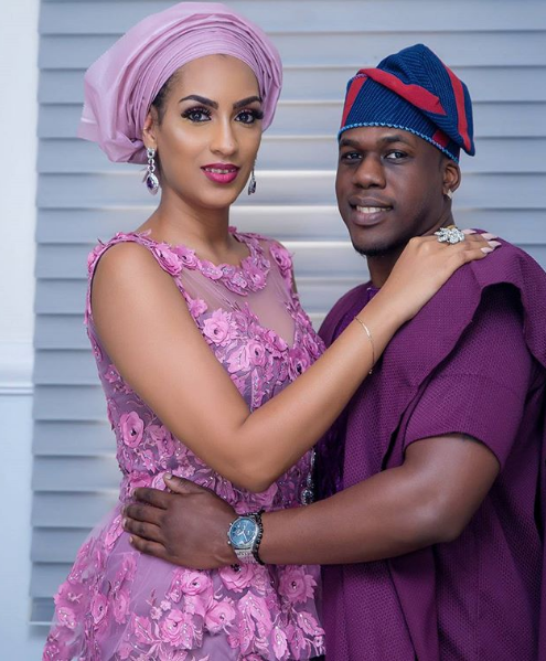 Juliet Ibrahim and Ice Berg Slim are serving couple goals at Banky W & Adesua”s wedding