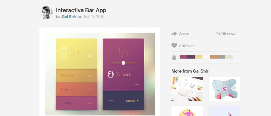 Interactive Bar App by Gal Shir - Dribbble