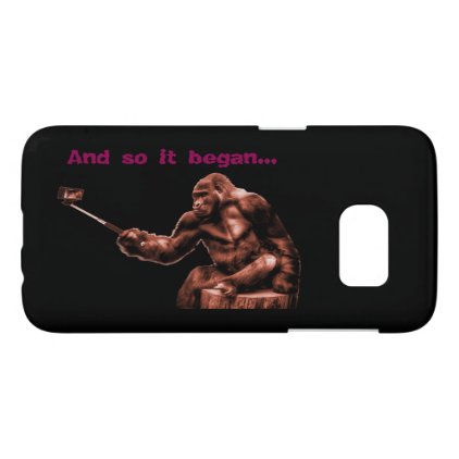 And So It Began - Funny Ape Selfie Phone Cover