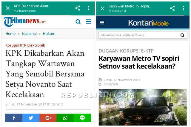 Wartawan Tv Nasional Sopir Setya Novanto Jadi Tersangka