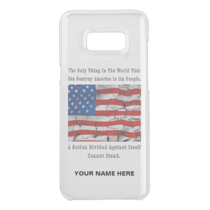 A Nation Divided (LETTERS OUTLINED) Uncommon Samsung Galaxy S8+ Case