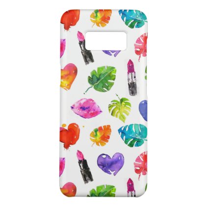 Lovely watercolor autumn leaves pattern Case-Mate samsung galaxy s8 case