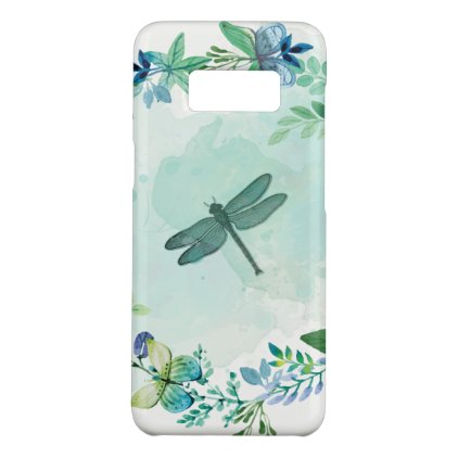 Beautiful Dragonfly Butterfly And Flowers Case-Mate Samsung Galaxy S8 Case