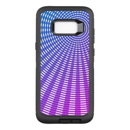 Radial Circular Weaving Pattern - Blue Shade OtterBox Defender Samsung Galaxy S8+ Case