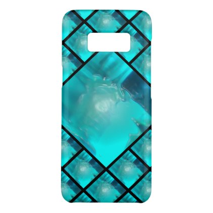 Cool Teal Blue Liquid Plastic Design 1264 Case-Mate Samsung Galaxy S8 Case