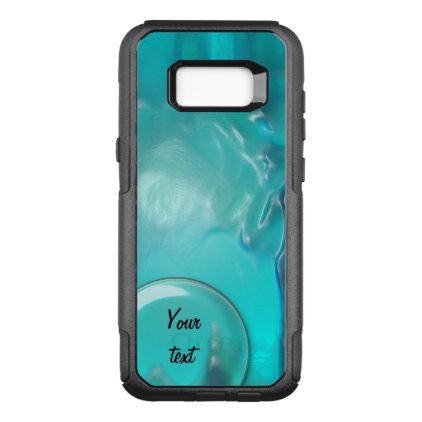 Cool Teal Blue Liquid Plastic Design 1264 OtterBox Commuter Samsung Galaxy S8+ Case