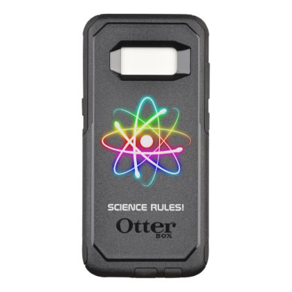 Colorful Glow Atom Symbol | Science Rules OtterBox Commuter Samsung Galaxy S8 Case