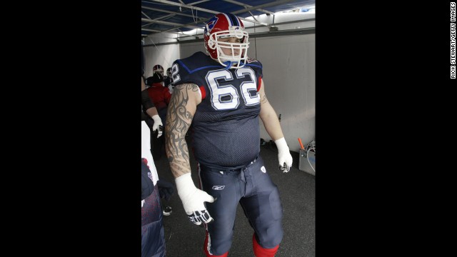 Incognito walks to the field from the locker room during a Buffalo Bills game in December 2009.