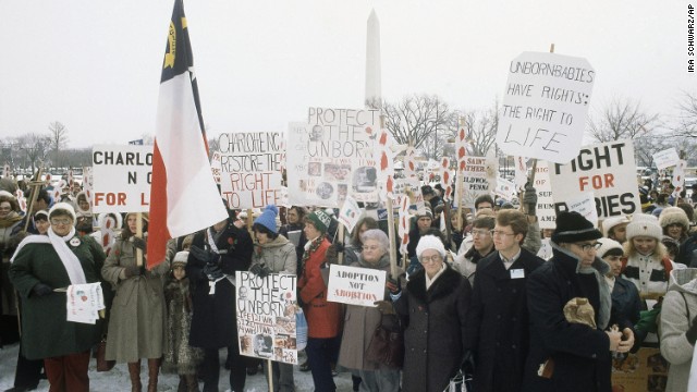 March For Life demonstration in front of the White House on January 23, 1982. 