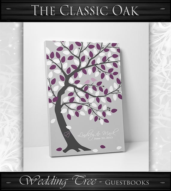 Custom Wedding Guest Book // Unique Wedding Guestbook // Wedding Tree Guestbook // Canvas or Matte Print 100-150 Guests // 16x20 Inches