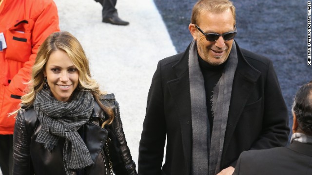 Star quality. Actor Kevin Costner and his wife Christine Baumgartner turn up to watch the proceedings at the Metlife Stadium.