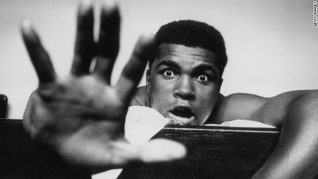 Ali boldly predicted how many rounds it would take him to knock out British boxer Henry Cooper ahead of their bout in London in 1963. The fight was stopped in the fifth round as Cooper was bleeding heavily from a cut around his eye and Ali was declared the winner. Cooper died in May 2011.