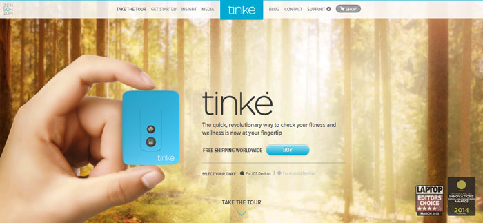 Tinke scroll based site design