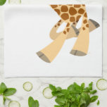 Cute Cartoon Ambling Giraffe Kitchen Towel