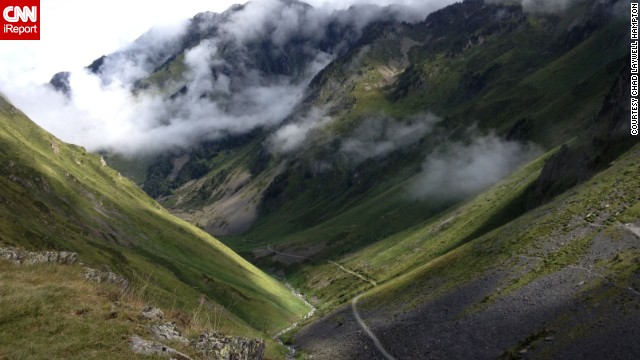Clouds descend on a mountain pass in the French Pyrenees near Cauterets, France. "I had just taken a break in the middle of my hike," <a href='http://ift.tt/1mH3cet'>Chad Laywell Hampton</a> said. "I was four hours into the hike, and I looked back to see how far I had come." 