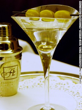 Food and beverage director Alex Aubry of New York's The Algonquin Hotel Times Square, Autograph Collection, personally serves this thirst-quenching $20,000 diamond-filled martini. 