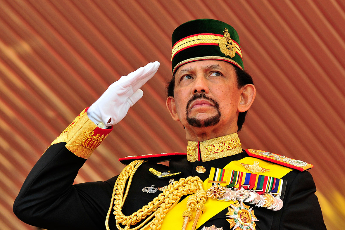 July 15, 2011: Sultan Hassanal Bolkiah salutes the royal guard of honour during his 65th birthday celebrations in Bandar Seri Begawan