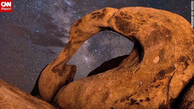 The Milky Way provides a stunning backdrop to the famed <a href='http://ift.tt/1hGmuvJ'>Mobius Arch</a> in California's Alabama Hills.