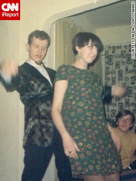 Milda Contoyannis and her friend show off their dance moves at a house party in 1967. She wore her favorite minidress, and her friend wore a jacket and an ascot tie. "Nothing compares to the '60s," Contoyannis says. "You had to be there when it was happening."