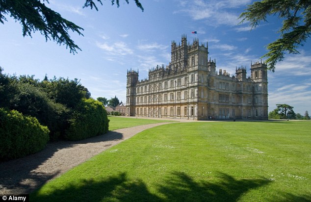 Highclere Castle in Berkshire, made famous as the setting for the period drama Downton Abbey, features in the exhibition