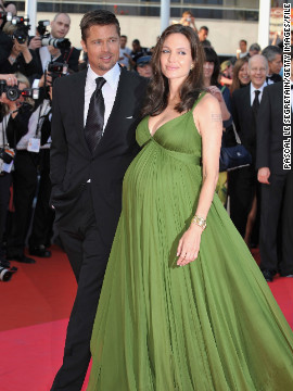 By 2008, Pitt and Jolie's family had grown to include six kids as the couple welcomed twins that July, following the May "Kung Fu Panda" premiere at Cannes, as seen here. 