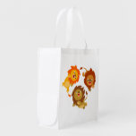 Cute Weightless Cartoon Lions Reusable Bag Reusable Grocery Bags