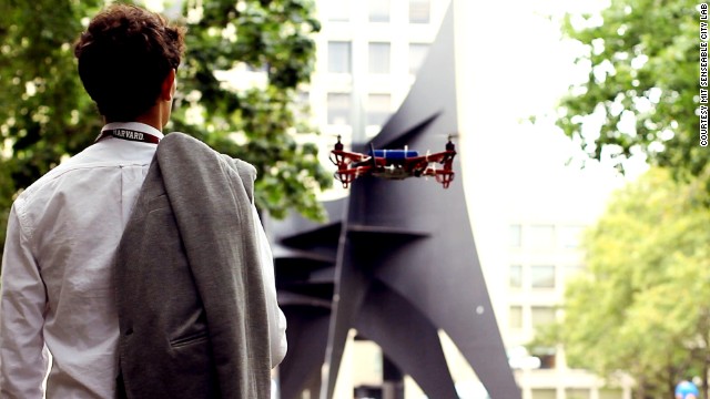 Drones turn campus guide at -- where else -- MIT. Skycall is a prototype to help Harvard students navigate around MIT's infamously convoluted landscape. It was developed by an MIT research group called Senseable City Lab. 