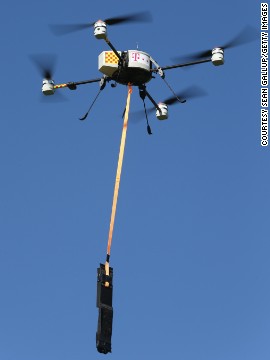 German communications provider Deutsche Telekom is tired of people stealing their copper cables. So they contracted a company to tag overhead telephone cables with drones across Germany in an effort to fight theft of the cables, which has shot up in recent years with the value of copper.