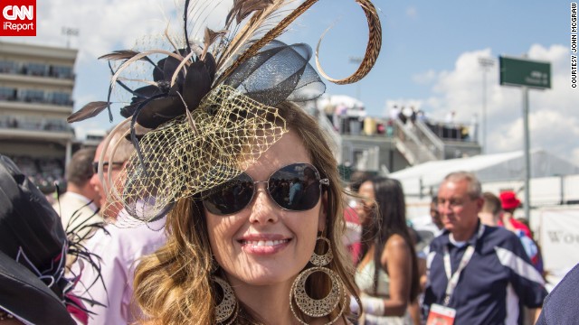 "This reminded me of a hat you might see at a royal wedding or a polo match or, of course, at the Kentucky Derby."