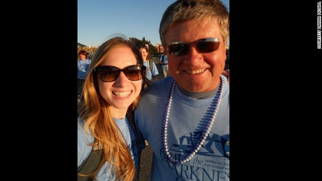 In June 2012, Schwantner and her parents traveled to San Francisco to participate in the American Foundation for Suicide Prevention's annual Out of the Darkness Overnight Walk, an 18-mile walk through the city.