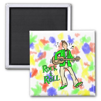 rock n roll guy playing guitar green.png fridge magnets