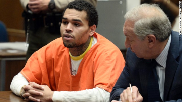 <strong>May 2014: </strong><a href='http://ift.tt/1m7Yzel' target='_blank'>Brown appears in court</a> for a probation violation hearing on May 9. He admitted to violating his probation and was ordered by a judge to serve one year in jail.