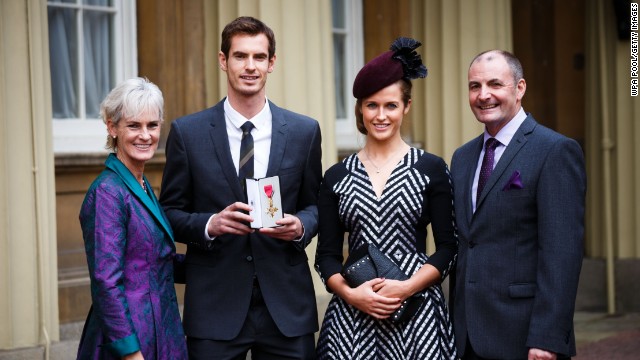 Murray was rewarded for his success with an award from Prince William at Buckingham Palace in 2013.