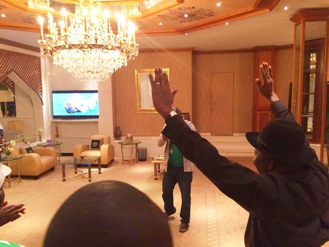 President Jonathan celebrates Nigeria's World Cup victory against Bosnia | Photos 7