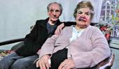 ASALTADOS. Benigno (94) y Milagros (86), el matrimonio (Gentileza Clarín/Emmanuel Fernández).