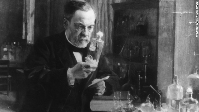 You probably know <a href='http://ift.tt/1vXvUdF' target='_blank'>Louis Pasteur</a> as the man who invented pasteurization. But Pasteur also developed the first vaccines for rabies and anthrax. The French microbiologist grew rabies in rabbits first to weaken the virus. Then in 1885, he injected the vaccine into a 9-year-old boy who had been attacked by a dog; it was a success and Pasteur became famous. 
