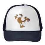 Cute Kicking Cartoon Horse Hat Trucker Hats
