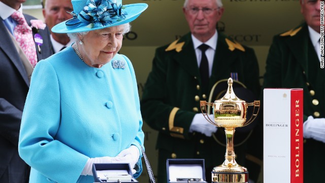 Not everyone will be pleased with the result though. Leading Light narrowly beat the Queen's own horse and reigning champion, Estimate. Still, Her Majesty put on a brave face while awarding the trophy. 